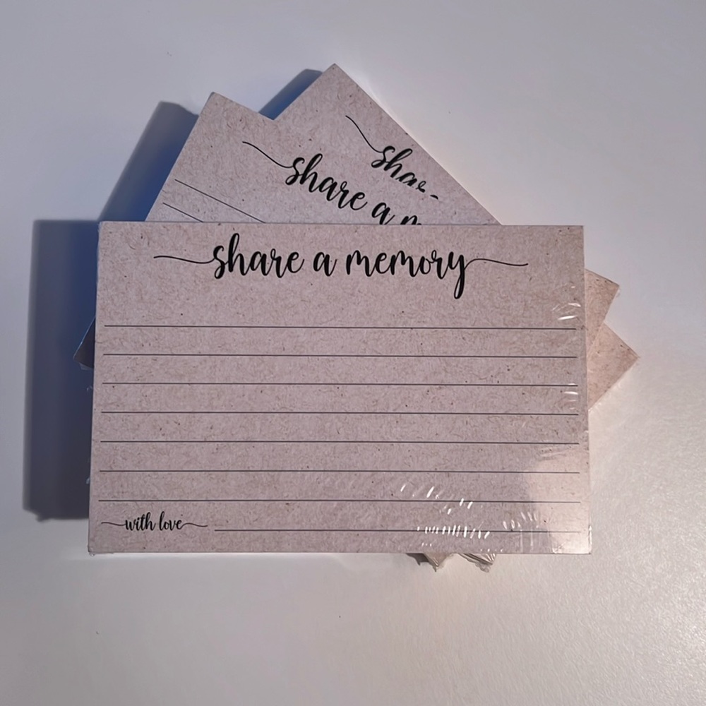 New 3 Pack “Share A Memory” Notecards